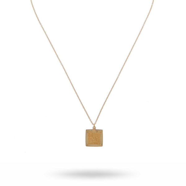 CU Jewellery – Two Square pendant halsband, guld