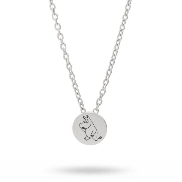 Noa Kids – Mumin knapp halsband, silver