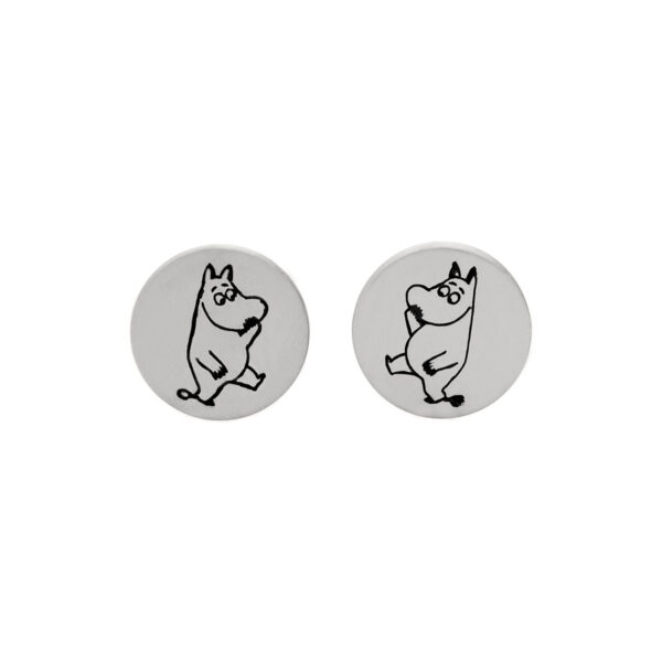 Noa Kids – Mumin knapp örhängen, silver