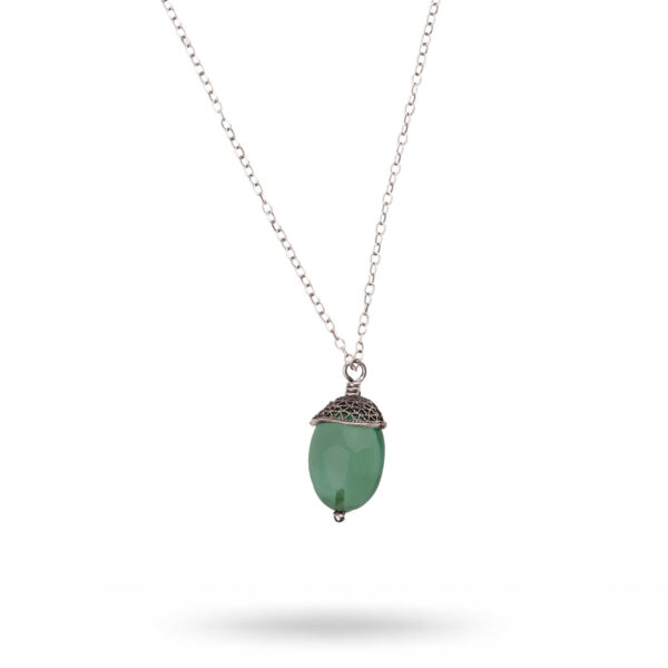 Yvone Christa – Acorn halsband, Dark Green