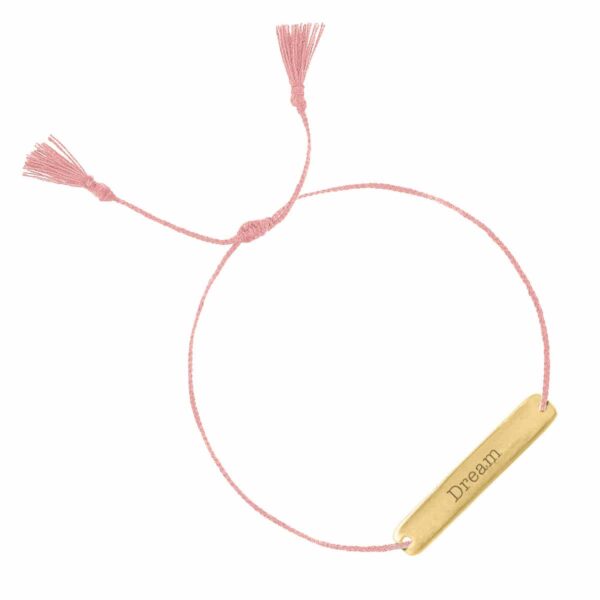 Anna + Nina – Amy Thread Armband, gammalrosa – Dream