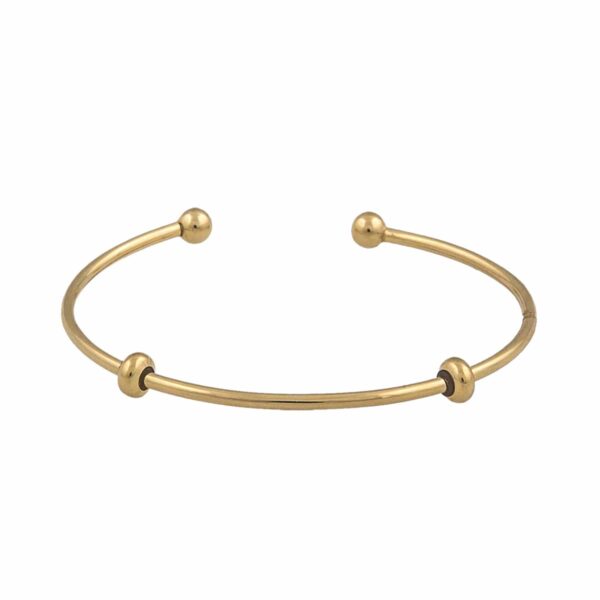 CU Jewellery – Letters Bangle armband, guld