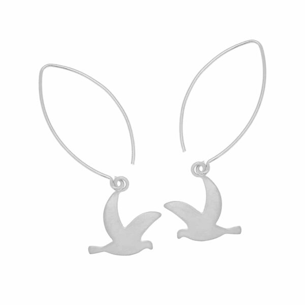 CU Jewellery – Peace Long örhängen, silver