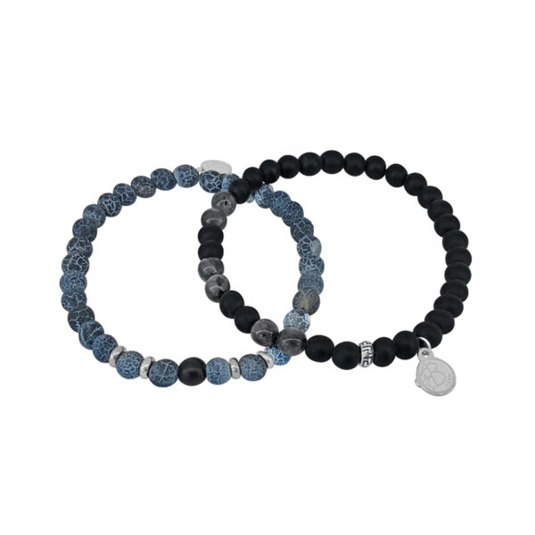 By Billgren – Armbandsset beads, blå/svart