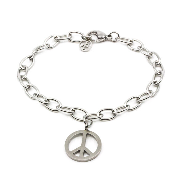 Seven/East – Small Peace Armband, Stål
