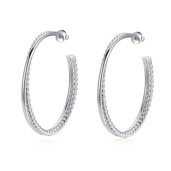 Pantolin Bagatelle - Twin hoops örhängen, silver