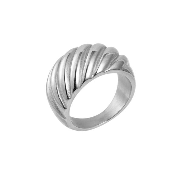 By Jolima - Croissant ring, silver