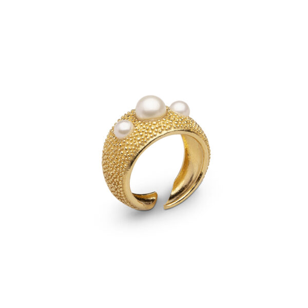 CU Jewellery – Pearl bubble ring, guld
