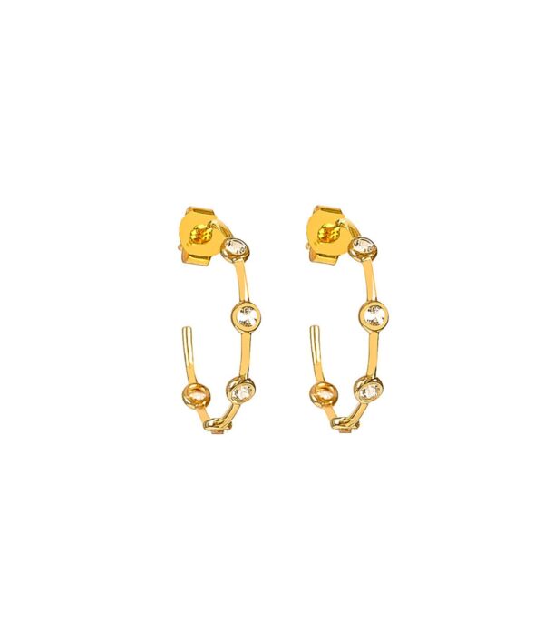 SYSTER P – TREASURE SHIMMER ÖRHÄNGEN, GULD/VIT TOPAZ