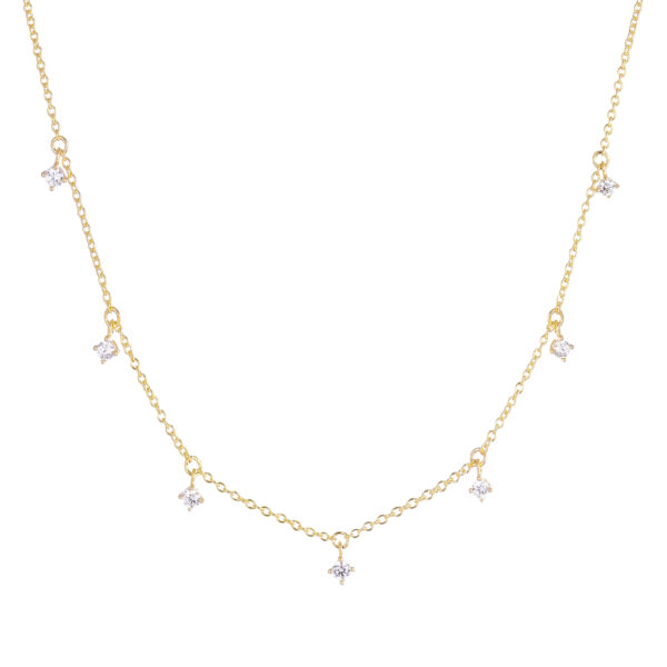 SIF JAKOBS – ELLERA PICCOLO HALSBAND, GULD/KRISTALL