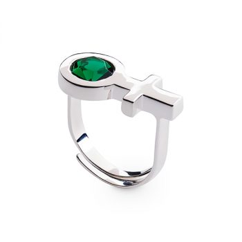 SAG - S6R Future is Female Ring, Jade/silver