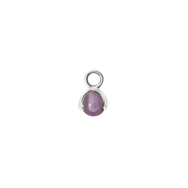 CU Jewellery - Letters stone 2 amethyst, hänge, silver