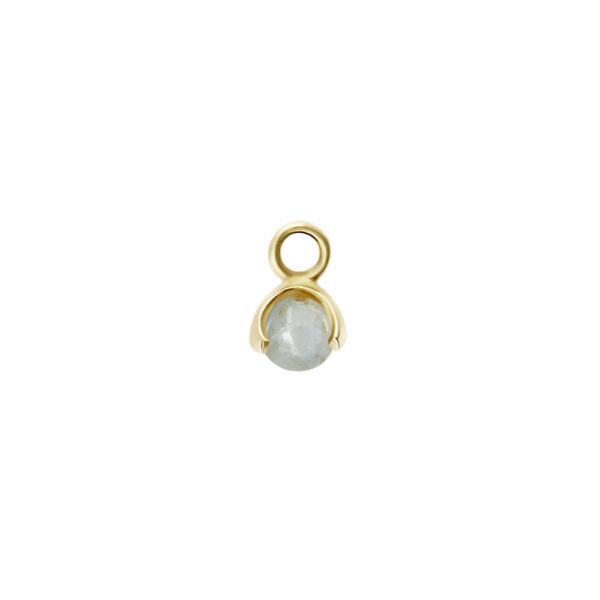 CU Jewellery - Letters stone 3 aquamarine, hänge, guld