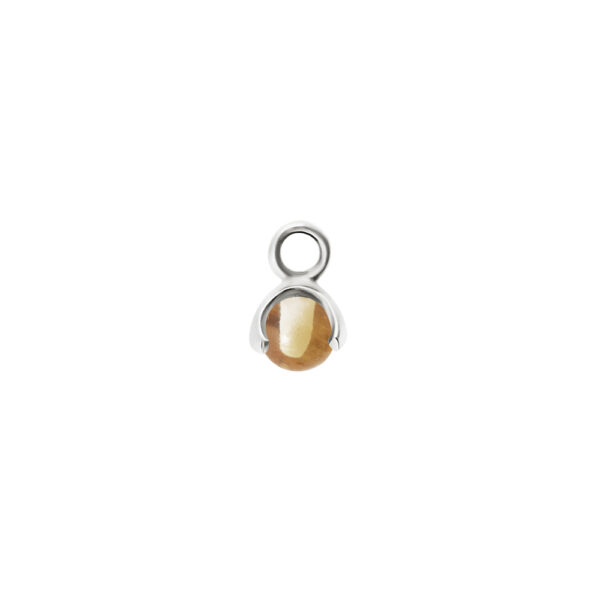 CU Jewellery - Letters stone 11 citrine, hänge, silver