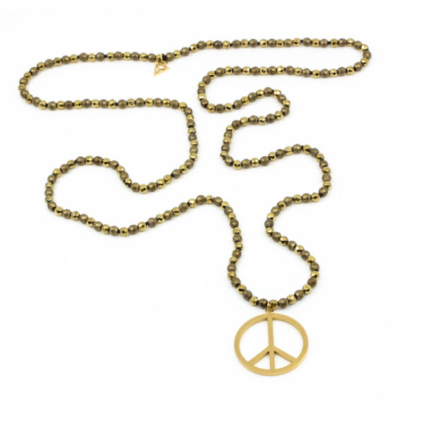 7EAST - Peace Halsband Guldhematite