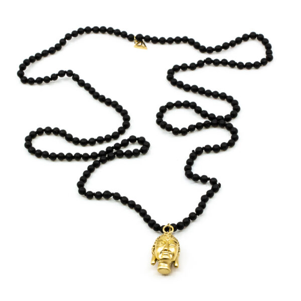 7EAST - Buddha Halsband Agat Guld