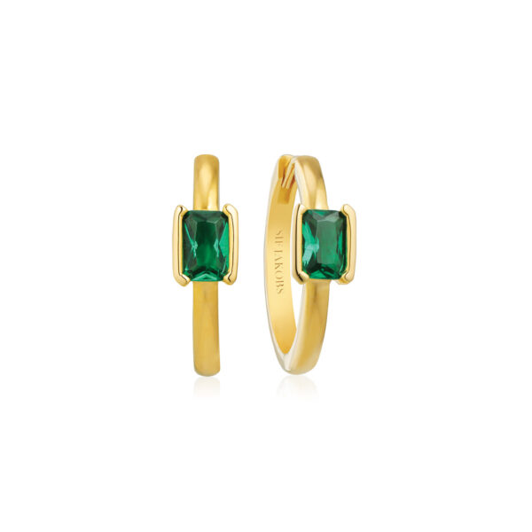 Sif Jakobs - ROCCANOVA UNO EARRINGS, grön/guld